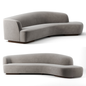 Curved Grey Sofa sofa