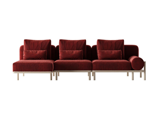 Red Modular Sofa sofa