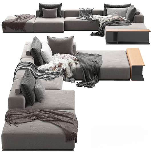 L-shaped Gray Sofa sofa
