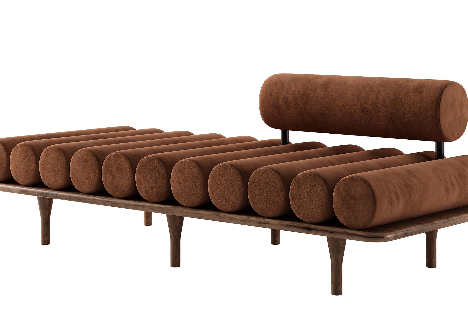 Brown Cylinder Modern Sofa sofa