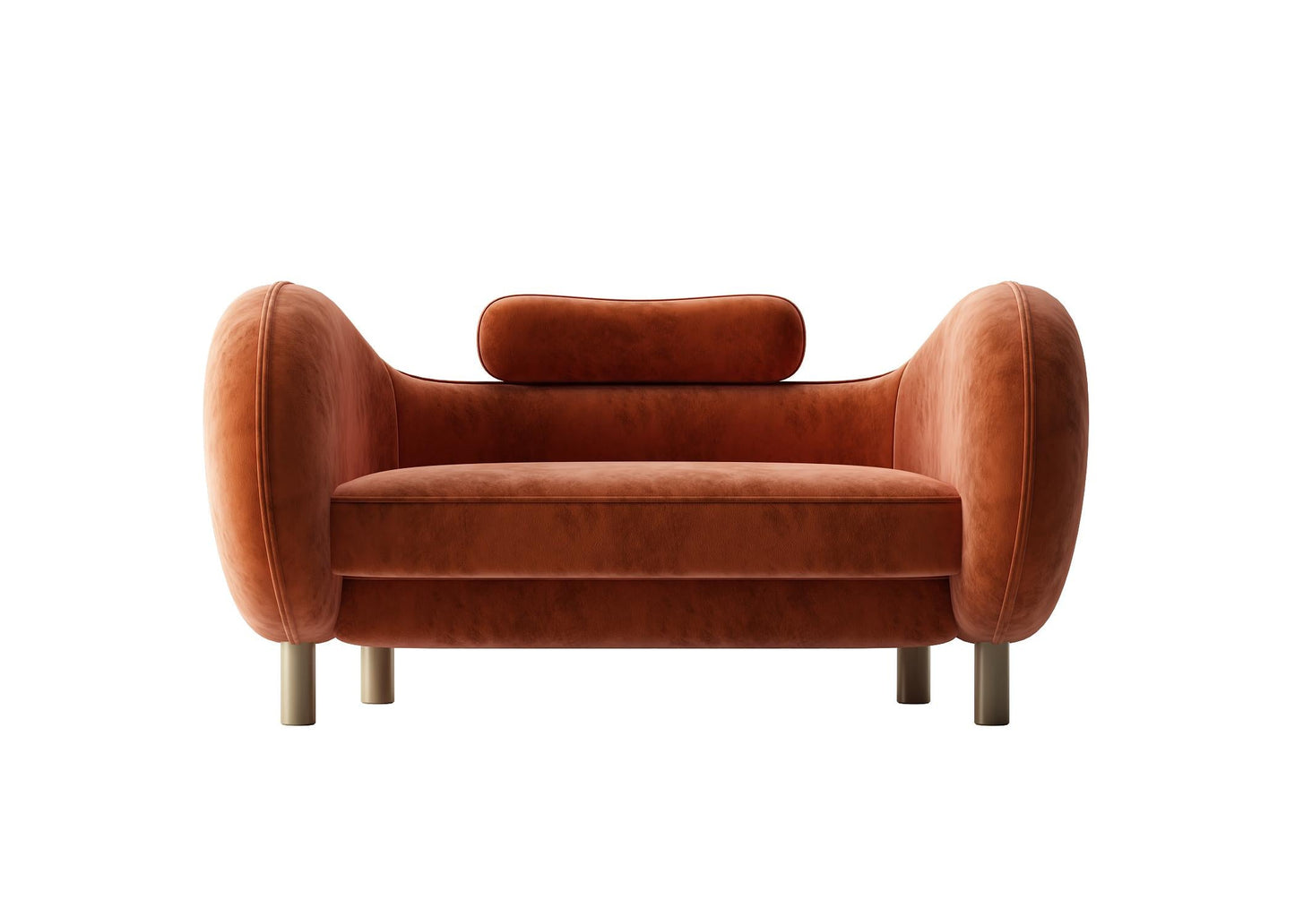 Orange Soft Modern Sofa sofa