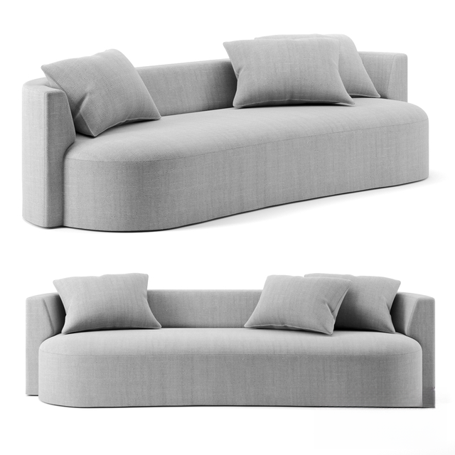 Grey Curved Sofa sofa