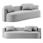 Grey Curved Sofa sofa