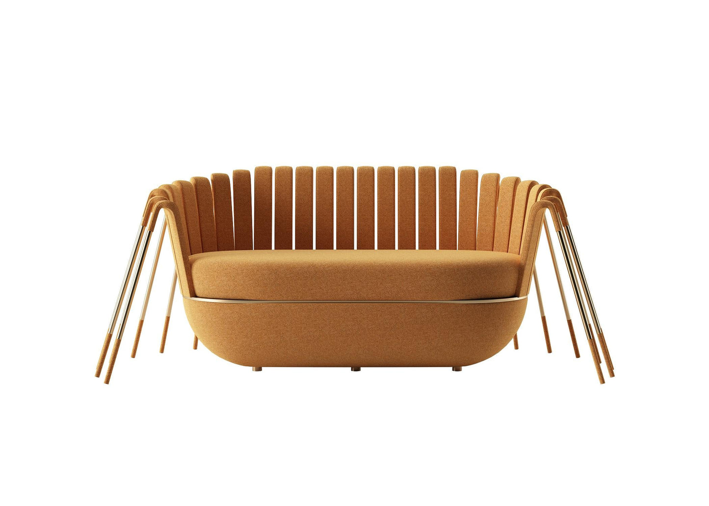 Orange Striped Sofa sofa