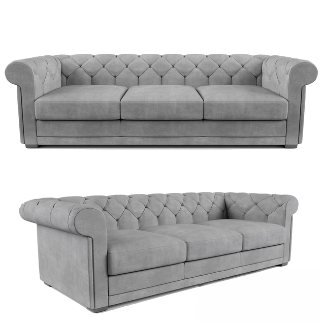Gray Tufted Chesterfield Sofa sofa