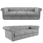 Gray Tufted Chesterfield Sofa sofa