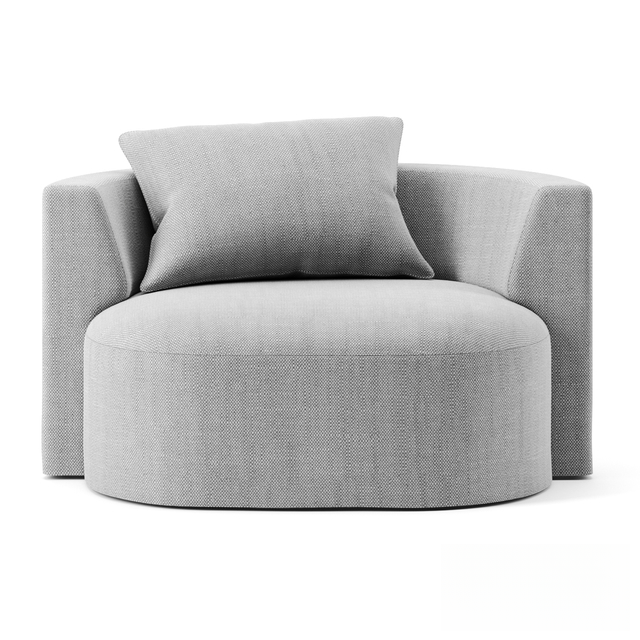 Grey Round Armchair sofa