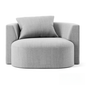 Grey Round Armchair sofa
