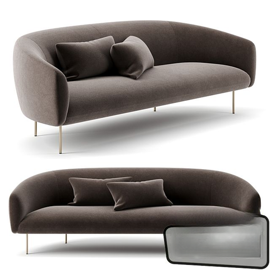 Curved Grey Sofa sofa