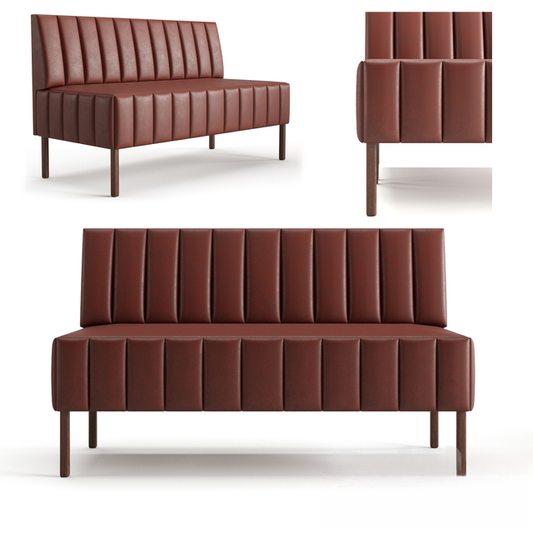 Brown Leather Modern sofa