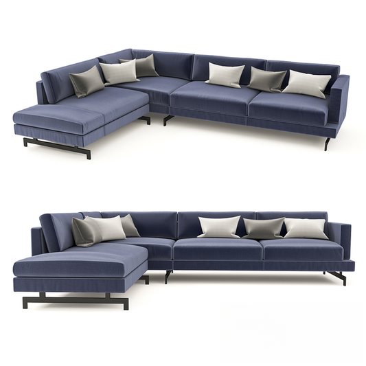 Blue L-shaped Sofa sofa