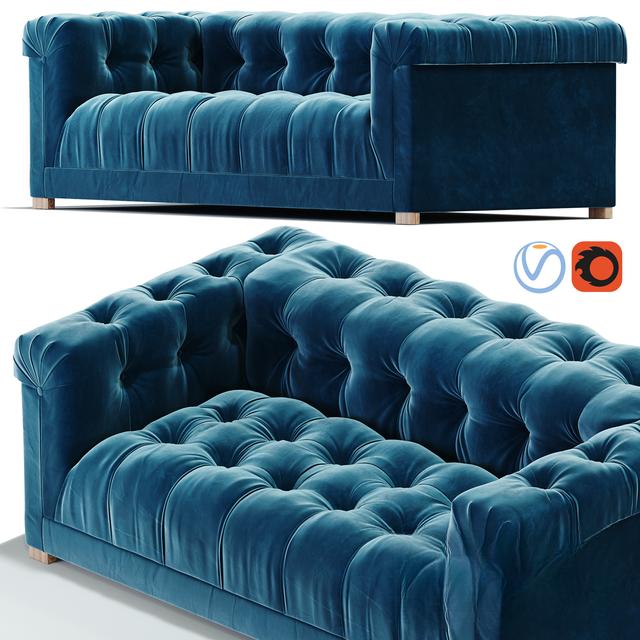 Blue Tufted Sofa sofa