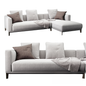 L-shaped gray sofa sofa