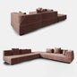 Brown L-shaped Sofa sofa