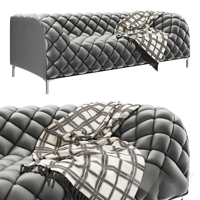 Quilted Gray Sofa sofa