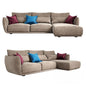 L-shaped beige sofa sofa