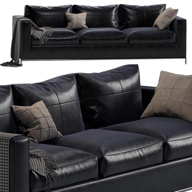 Black Leather Sofa sofa