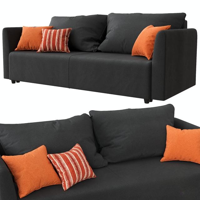 BlackOrangeModernSofa sofa