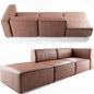 Brown Leather Modular Sofa sofa