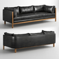 Black Leather Sofa sofa