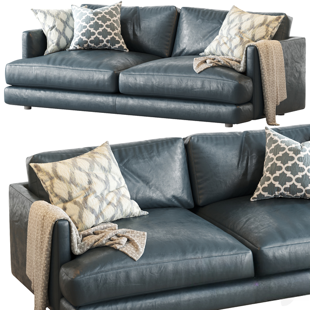 Leather Dark Gray Sofa sofa