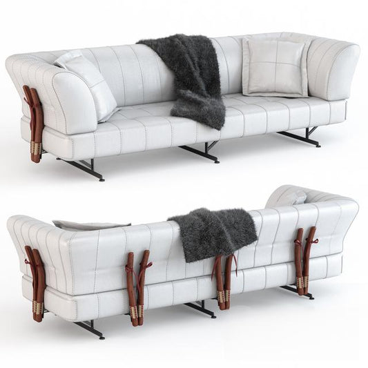 White Leather Modern Sofa sofa