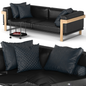 Black Leather Modern Sofa sofa