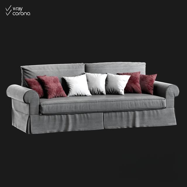 Gray Sofa with Pillows sofa