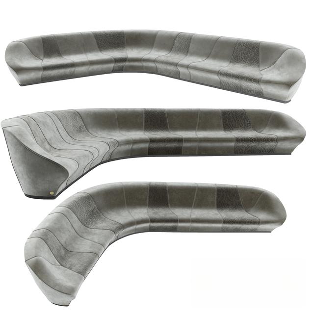Curved Grey Modern sofa