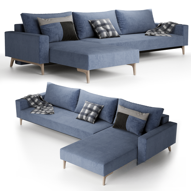 Blue L-shaped Sofa sofa