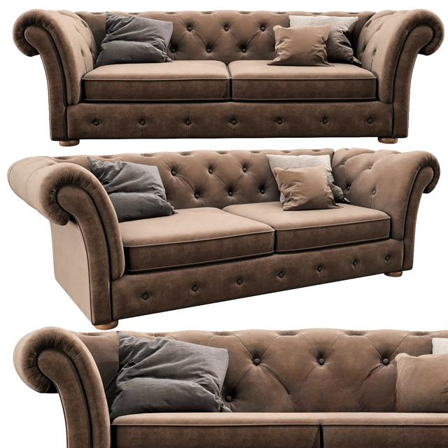 Brown Tufted Chesterfield Sofa sofa