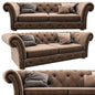 Brown Tufted Chesterfield Sofa sofa
