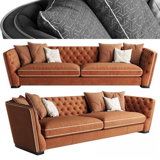 Brown Tufted Sofa sofa