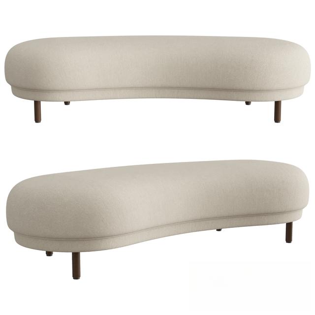 Curved Minimalist Bench sofa