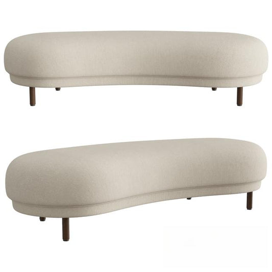 Curved Minimalist Bench sofa