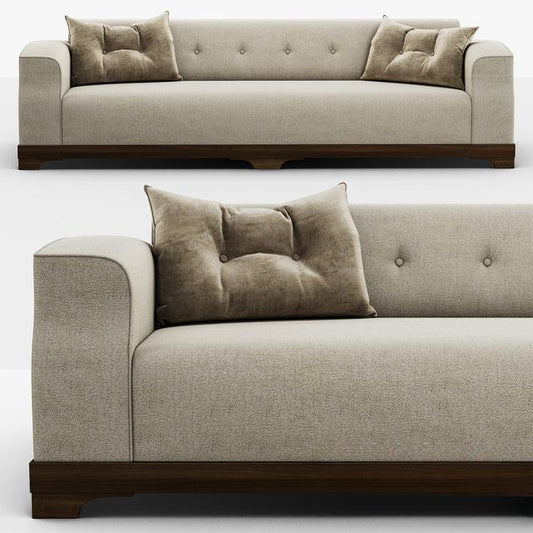 Linen Tufted Modern Sofa sofa
