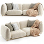 Curved Armchair Beige Sofa sofa