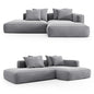 Gray L-shaped sofa sofa
