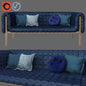 Blue tufted sofa sofa