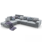 Grey L-shaped Sofa sofa