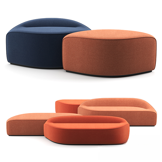 OrangeBlueModern sofa