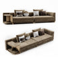 Brown L-shaped Sofa sofa