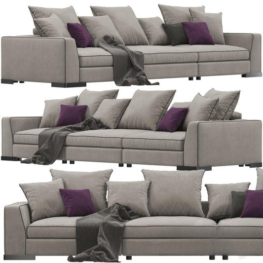 Purple Pillows Modern Sofa sofa