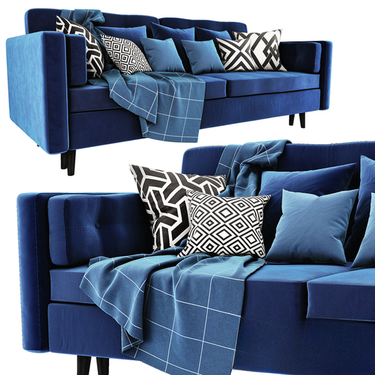 Blue Velvet Modern Sofa sofa