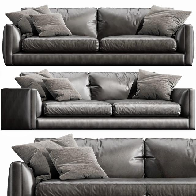 Leather Grey Sofa