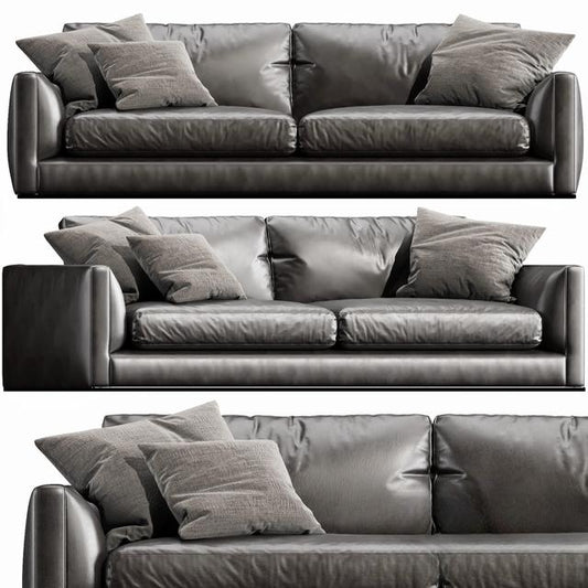 Leather Grey Sofa