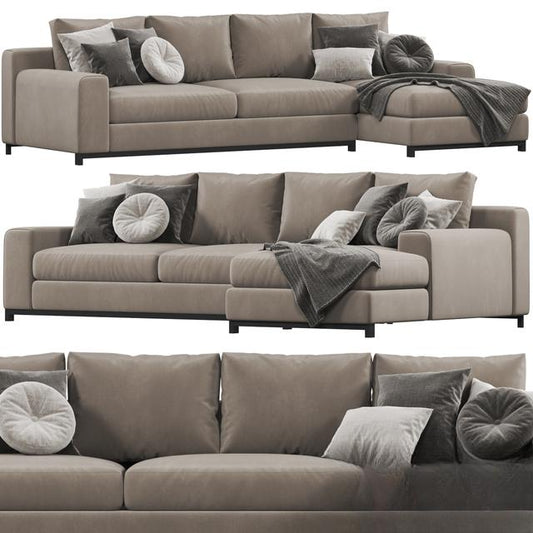 L-shaped Grey Sofa