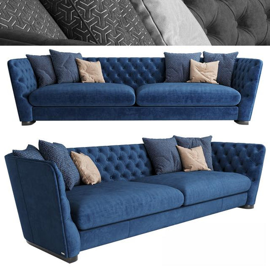 Blue Chesterfield Sofa