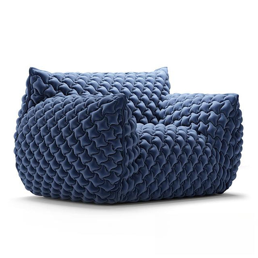 Blue Quilted Bed singlesofa