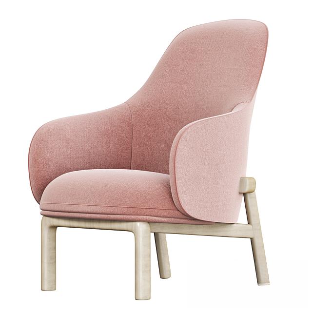 Pink Modern Chair singlesofa